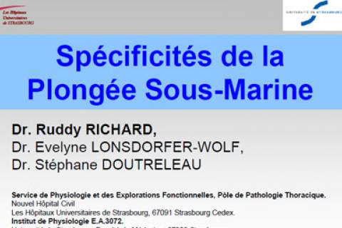 SPÉCIFICITÉS DE LA PLONGÉE SOUS-MARINE