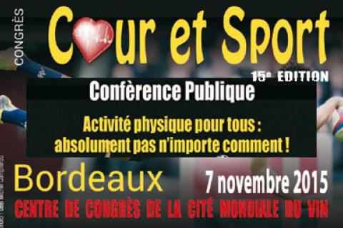  15e CONGRÈS CŒUR ET SPORT : CONFÉRENCE PUBLIQUE